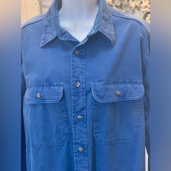 Handsome, versatile Stanley Blacker Denim button up shirt with a pen pocket! S-L - Picture 7 of 8